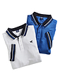 Pegasus 2 Pack Cotton Knitted Pique Polo with Tipping - Royal Blue