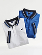Pegasus 2 Pack Cotton Knitted Pique Polo with Tipping - Royal