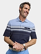 Pegasus 2 Pack Stripe and Plain Pique Polo - Sky