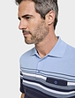 Pegasus 2 Pack Stripe and Plain Pique Polo - Sky