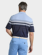 Pegasus 2 Pack Stripe and Plain Pique Polo - Sky