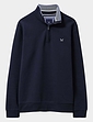 Crew Clothing Zip Sweatshirt - Navy