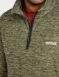 Regatta Thompson Marl Quarter Zip Fleece - Green