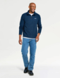 Regatta Thompson Marl Quarter Zip Fleece - Moonlit Denim