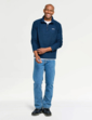 Regatta Thompson Marl Quarter Zip Fleece - Moonlit Denim