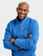 Weird Fish Quarter Zip Grid Fleece Top - Blue