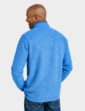 Weird Fish Quarter Zip Grid Fleece Top - Blue