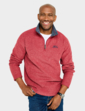 Weird Fish Quarter Zip Grid Fleece Top - Red