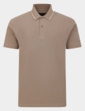 Lizard King Polo Shirt with Printed Collar - Stone
