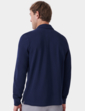Crew Clothing Long Sleeve Pique Polo - Blue