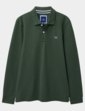 Crew Clothing Long Sleeve Pique Polo - Forest Green