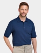 Pegasus Seersucker Polo - Navy
