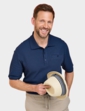 Pegasus Seersucker Polo - Navy