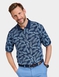 Pegasus Palm Print Polo - Navy