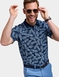 Pegasus Palm Print Polo - Navy