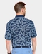 Pegasus Palm Print Polo - Navy