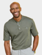 Pegasus 2 Pack Grandad Neck T-Shirt - Khaki