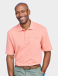 Pegasus 2 Pack Stripe Plain Pique Polo - Coral