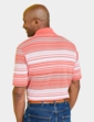 Pegasus 2 Pack Stripe Plain Pique Polo - Coral