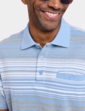 Pegasus 2 Pack Stripe Plain Pique Polo - Sky