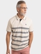 Weird Fish Organic Cotton Stripe Pique Polo - Ecru