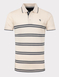 Weird Fish Organic Cotton Stripe Pique Polo - Ecru