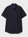 Crew Clothing Seersucker Shirt - Navy
