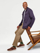 Pegasus Sherpa Lined Fleece Jacket - Navy
