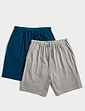 Pegasus 2 Pack Pull On Pique Short - Grey