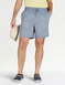 Pegasus Linen Look Pull On Cotton Short - Denim