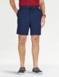 Pegasus Seersucker Stretch Waist Shorts - Navy