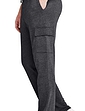 Pegasus Easy Pull On Leisure Trouser With Cargo Pockets - Black