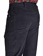 Pegasus Cord Cargo Trouser With Side Stretch - Navy