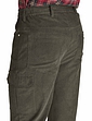 Pegasus Cord Cargo Trouser With Side Stretch - Olive