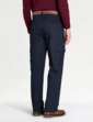 Pegasus Cargo Trouser With Hidden Stretch Waistband - Navy
