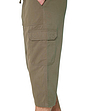 Pegasus Pull On Cotton Cargo Three Quarter Trouser Khaki