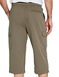 Pegasus Pull On Cotton Cargo Three Quarter Trouser Khaki