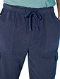 Pegasus Pull On Cotton Cargo Three Quarter Trouser Navy