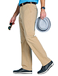 Pegasus Stretch Chino Trouser with Free Belt - Stone