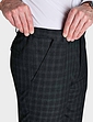 Pegasus Check Trouser With Hidden Stretch Waist - Charcoal