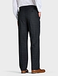 Pegasus Check Trouser With Hidden Stretch Waist - Charcoal