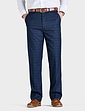 Pegasus Check Trouser With Hidden Stretch Waist - Navy