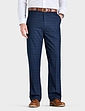 Pegasus Check Trouser With Hidden Stretch Waist - Navy