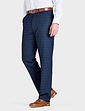 Pegasus Check Trouser With Hidden Stretch Waist - Navy