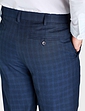 Pegasus Check Trouser With Hidden Stretch Waist - Navy