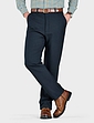 Pegasus Fleece Lined Formal Trouser With Stretch Waist - Black