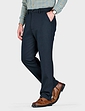 Pegasus Fleece Lined Formal Trouser With Stretch Waist - Black