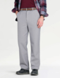 Pegasus Fleece Lined Formal Trouser With Stretch Waist - Grey