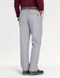 Pegasus Fleece Lined Formal Trouser With Stretch Waist - Grey