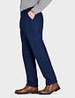 Pegasus Fleece Lined Formal Trouser With Stretch Waist - Navy